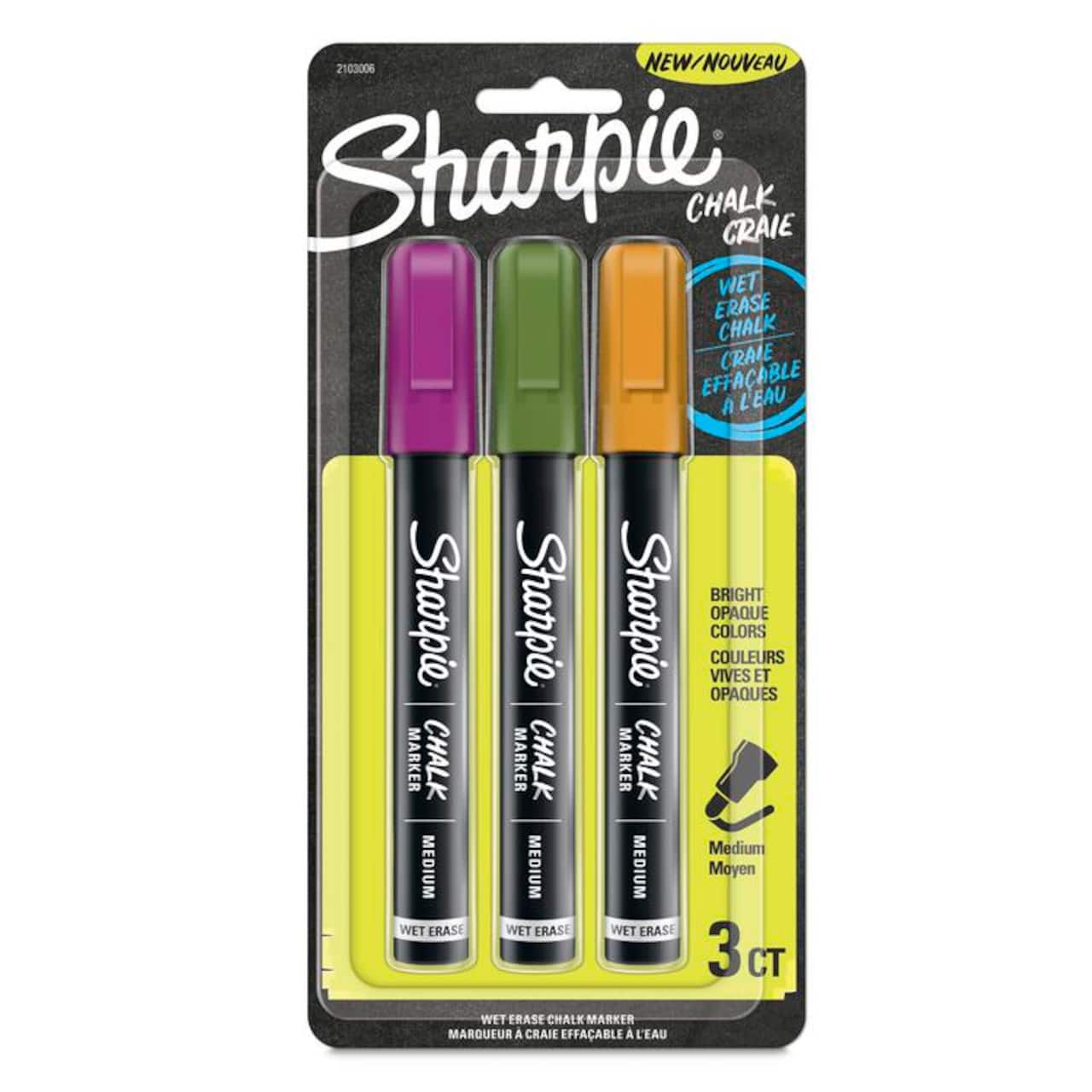 Sharpie&#xAE; Secondary Medium Point Wet Erase Chalk Markers